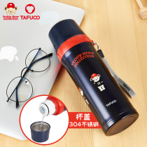 Teddy bear stainless steel Childrens thermos cup for men and women students Korean version of fresh art portable cartoon water cup large capacity