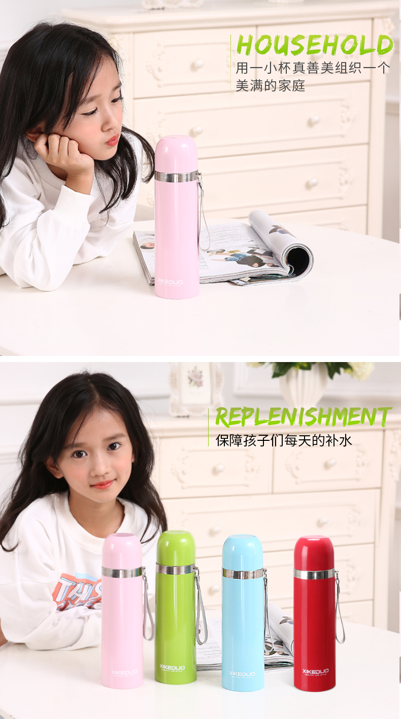 Bình chân không bằng thép không gỉ nữ ngoài trời cốc trẻ em cốc di động dung tích lớn chai nước nam tùy chỉnh logo chữ bình nước tập gym
