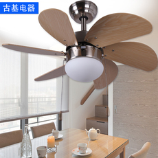 Потолочный вентилятор 吊扇灯风扇灯儿童卧室电风扇灯木叶书房灯现代简约家用木纹色led Simple flowers