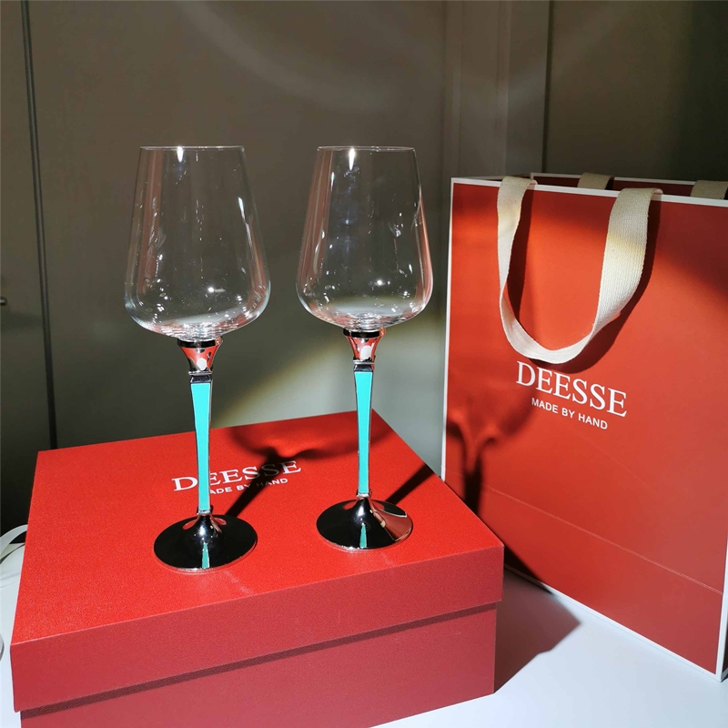 Wedding Gift | Super Heavy-Duty Deesse Tiffany Blue High-End Square Stem Wine Glass Champagne Glass, the Cellar Master.