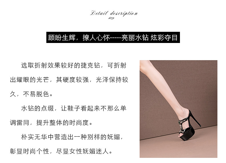 Sandal cao gót nữ hở mũi phong cách Pháp đính đá, gót nhọn 12–15 cm — Đen Cao Gót 12cm, Trắng Cao Gót 12cm, Đen Cao Gót 13cm, Trắng Cao Gót 13cm chi tiết 1