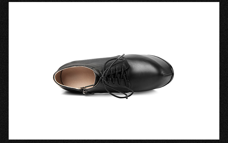 Boot nữ cổ thấp mũi nhọn gót siêu cao 15cm dây buộc chống nước — Đen 15cm Nhỏ Hơn Một Size, Nâu 15cm Nhỏ Hơn Một Size, Đen 13cm Nhỏ Hơn Một Size, Nâu 13cm Nhỏ Hơn Một Size chi tiết 14