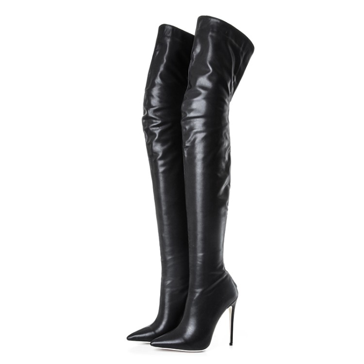 Sophie over the knee boots nữ stiletto chỉ phụ nữ khởi động mùa thu và mùa đông đùi khởi động 12 CM sexy stretch da của phụ nữ khởi động