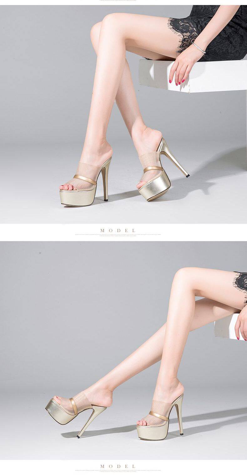 Sandal cao gót nữ hở mũi Sophieyi gót siêu cao 12–15 cm, đế platform, quai mảnh — Gót cao 15 Đen 91545, Gót cao 15 Tím 91545, Gót cao 15 Mơ 91545, Gót cao 12 Tím 18845 chi tiết 4
