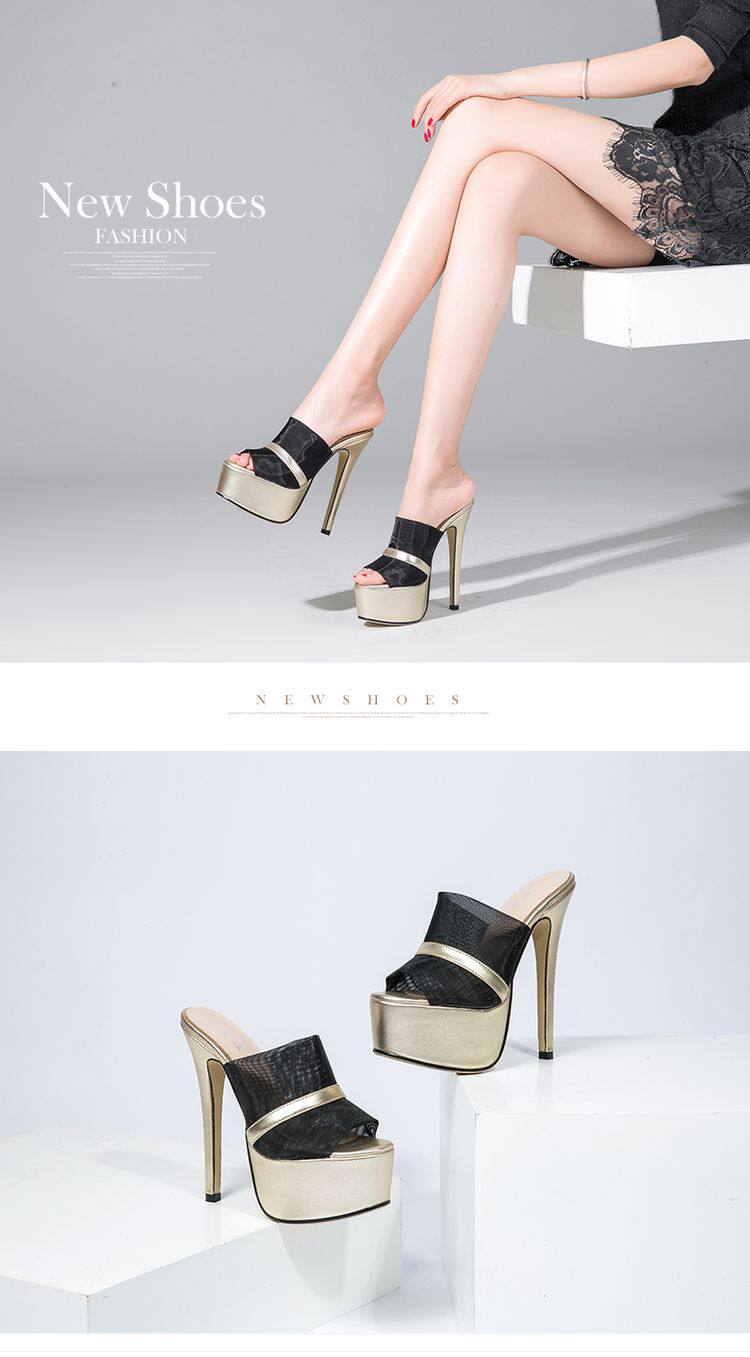 Sandal cao gót nữ hở mũi Sophieyi gót siêu cao 12–15 cm, đế platform, quai mảnh — Gót cao 15 Đen 91545, Gót cao 15 Tím 91545, Gót cao 15 Mơ 91545, Gót cao 12 Tím 18845 chi tiết 1