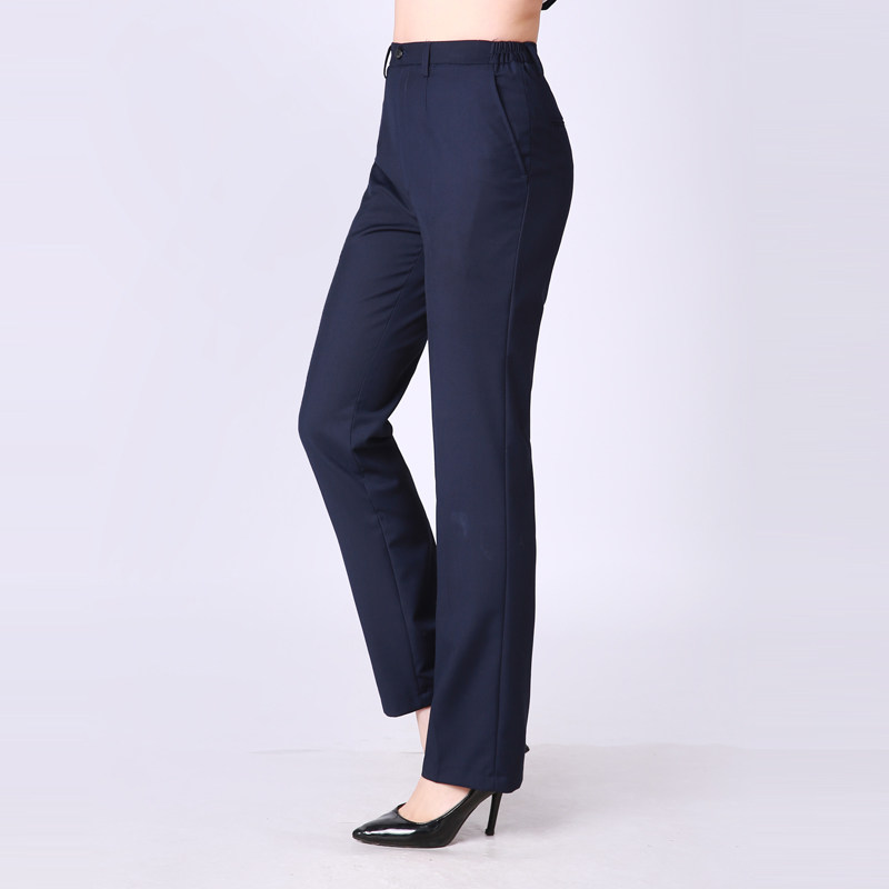Western Pants Woman Career Straight Drum High Waist Display Slim feel free of ironing mobile working pants Western dress pants tightness waist to work spring and summer