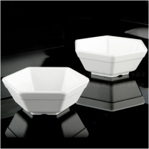 Meritocracy Dense Amines Tableware Hotel Imitation Porcelain Small Bowl 4 Inch Hexagonal Bowl Fruit Bowl Rice Bowl Creative Rice Bowl W037