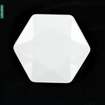Fengmei melamine imitation porcelain tableware white plate 8 inch hexagonal disc special colour vegetable deep disc soup pan anti-fall dish P184