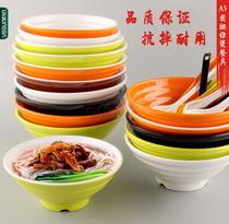 Sun Moon A5 melamine noodle bowl colorful porcelain bowl 8 inch beef ramen bowl big soup bowl vermicelli rice noodle bowl plastic bowl