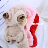 Домашние животные осень и зима, теплая четырехдушная бархатная куртка Тедди Белом Бамей Маленькая собака