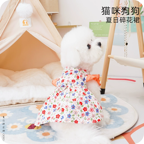 ПЭТ лето чистое хлопок тонкая юбка плюшевая кошка маленькие щенки, чем медвежьи щенки, лето