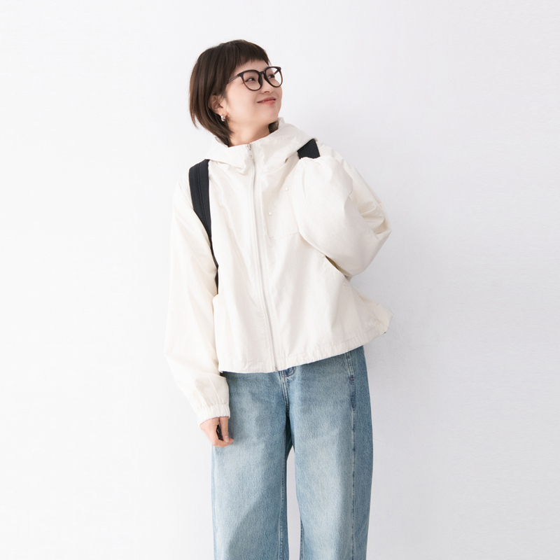 Cotton Hooded Spring New Jacket for Women, Solid Color, Petite, Japanese Style, Casual, Versatile, Artistic Top