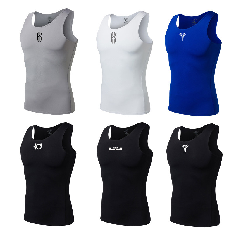 Sports Tight Vest Men Summer Sweat sweat Breathable Speed Dry Harnesses Running Fitness Tight clothing basketball vests-Taobao