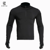 Тактический быстросохнущий дышащий лонгслив для тренировок, круглый воротник