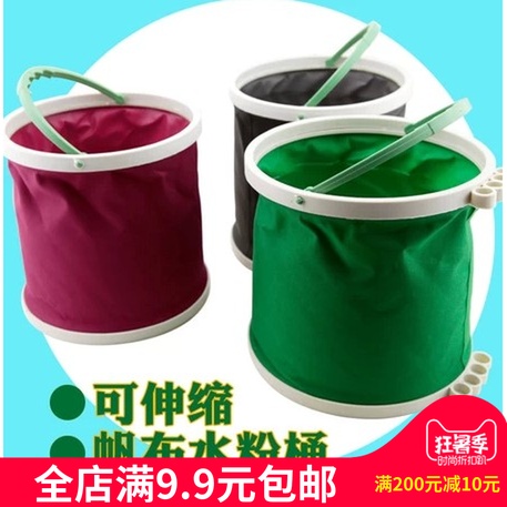 Factory direct large folding washing pen bucket Hard bottom canvas gouache watercolor art painting bucket waterproof retractable