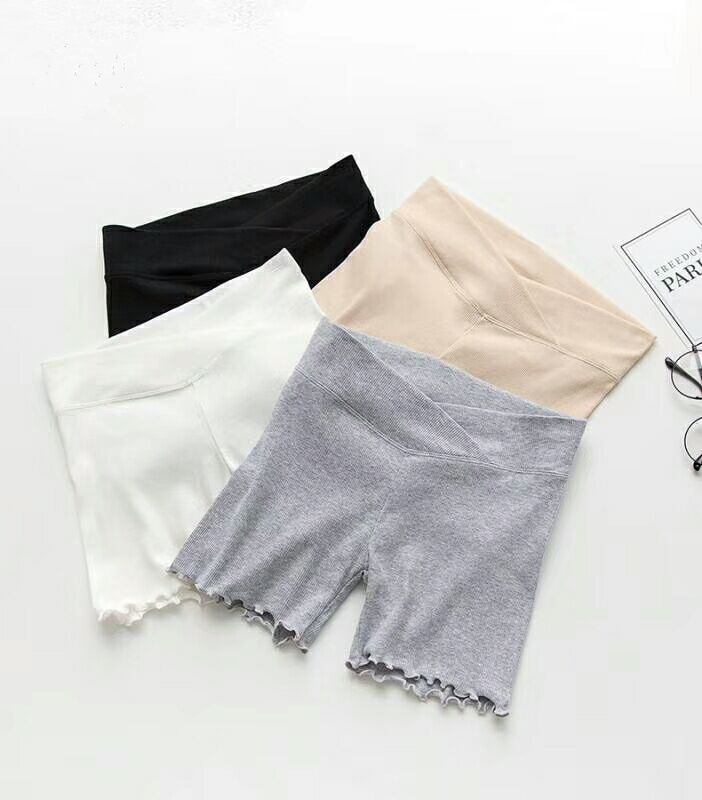 2021 Summer New Gestational Woman Dress Pure Cotton Fine Thread Low Waist Lap Pants Slim Fit 30% Pregnant Woman Safety Pants Summer Dress