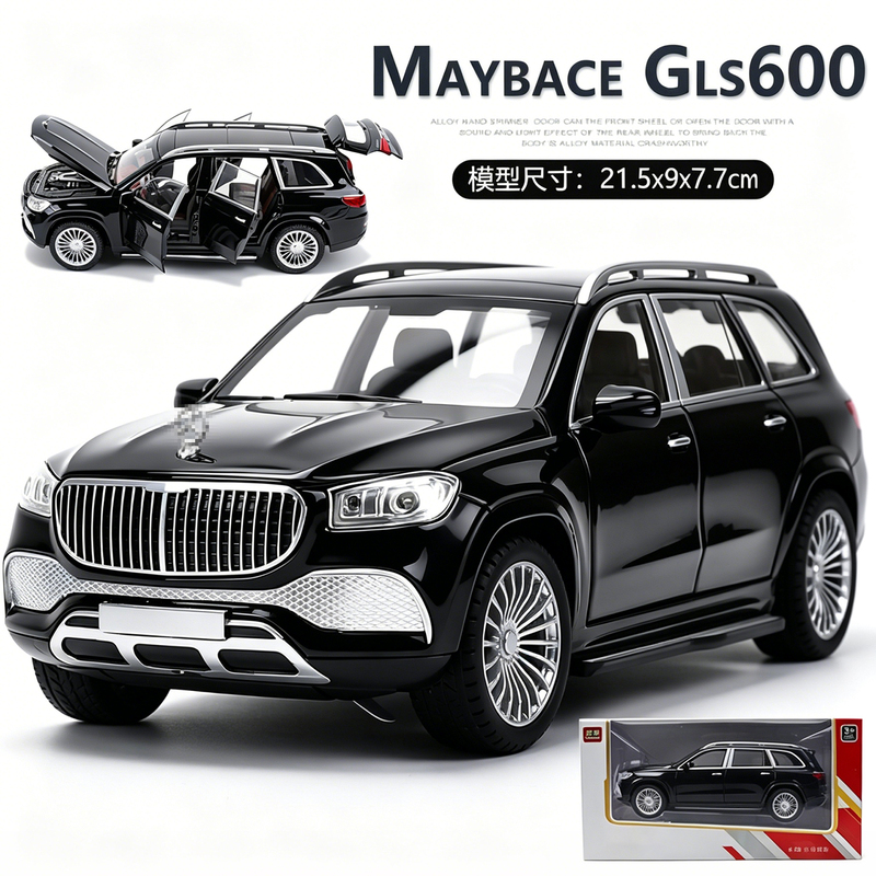 Mercedes-Maybach Gls600 Car Model, 1:24 Scale Alloy Car Model, Metal Off-Road Vehicle Toy for Little Boys Mercedes-Maybach Gls600 Car Model, 1:24 Scale Alloy Car Model, Metal Off-Road Vehicle Toy for Little Boys