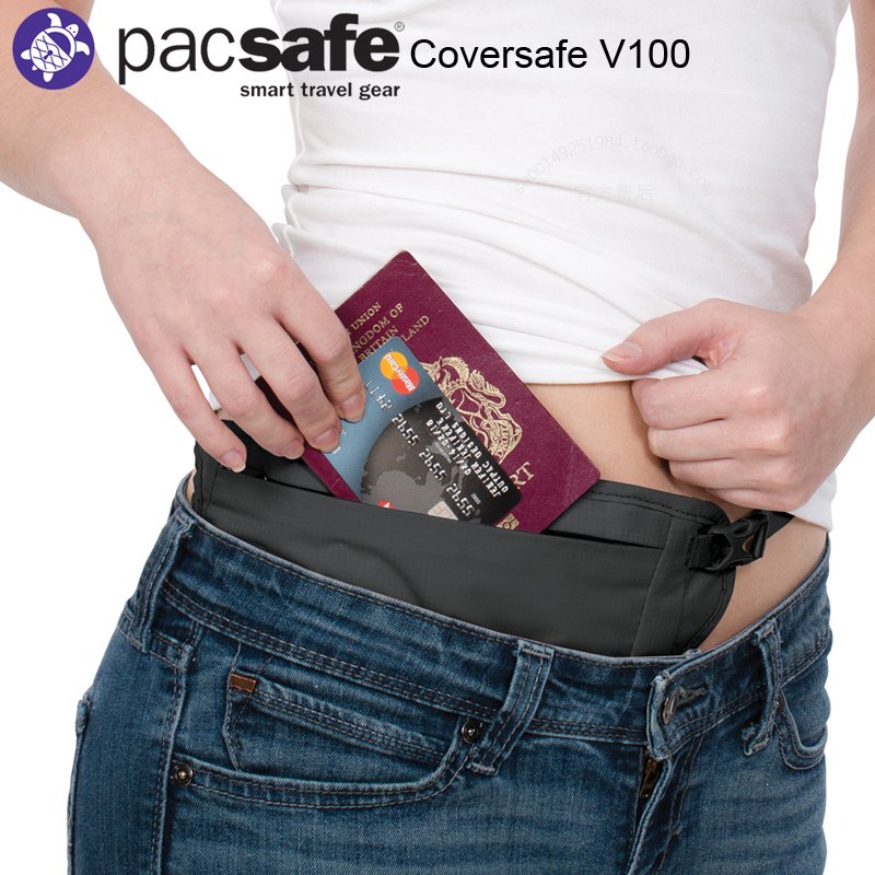pacsafe travel anti-theft ultra-thin personal photo package RFID security anti-skid running bag Coversafe V100