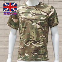 English Army Edition Fitness Training Short Sleeve Summer Mens Army Fan Tactical Speed Dry Body Shirt For Training MTPT Shirt