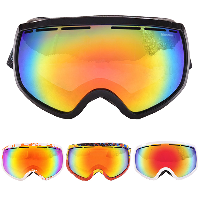 Ski Mirror Adult Double Layer Anti-Fog Ski Goggles Goggles Men And Women Single Double Board Big Face Cocked Myopia Snow Mirror