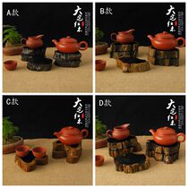 Mahogany ebony natural logs conformal base Purple sandalwood Purple sand teapot handicraft ornaments bottom solid wood base Drag