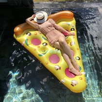 Inflatable water Inflatable pizza pizza floating row pineapple pizza floating bed swimming ring mount watermelon water bed blister