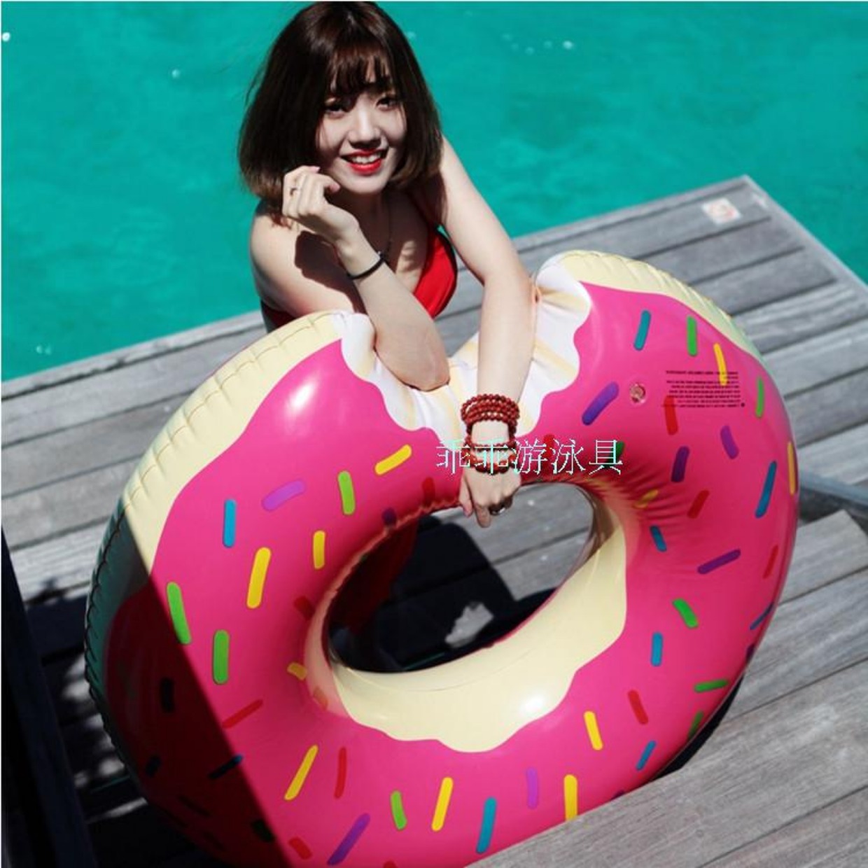 Mỹ gốc bơm hơi bánh rán 120cm nước người lớn vòng bơi phao cứu sinh lớn vòng nách phao bơi người lớn