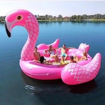 Huge Inflatable Unicorn Boat 4-6 People Inflatable Floating Bed Flamingo Floating Water Vacation Floating Boat