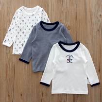 Baby long sleeve T-shirt cotton boy autumn clothes childrens underwear Japanese cotton base shirt pajamas top 3