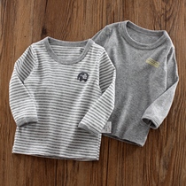 2 PCs Boys long sleeve T-shirt autumn clothes cotton Japanese baby boy stretch thin baby base shirt pajamas