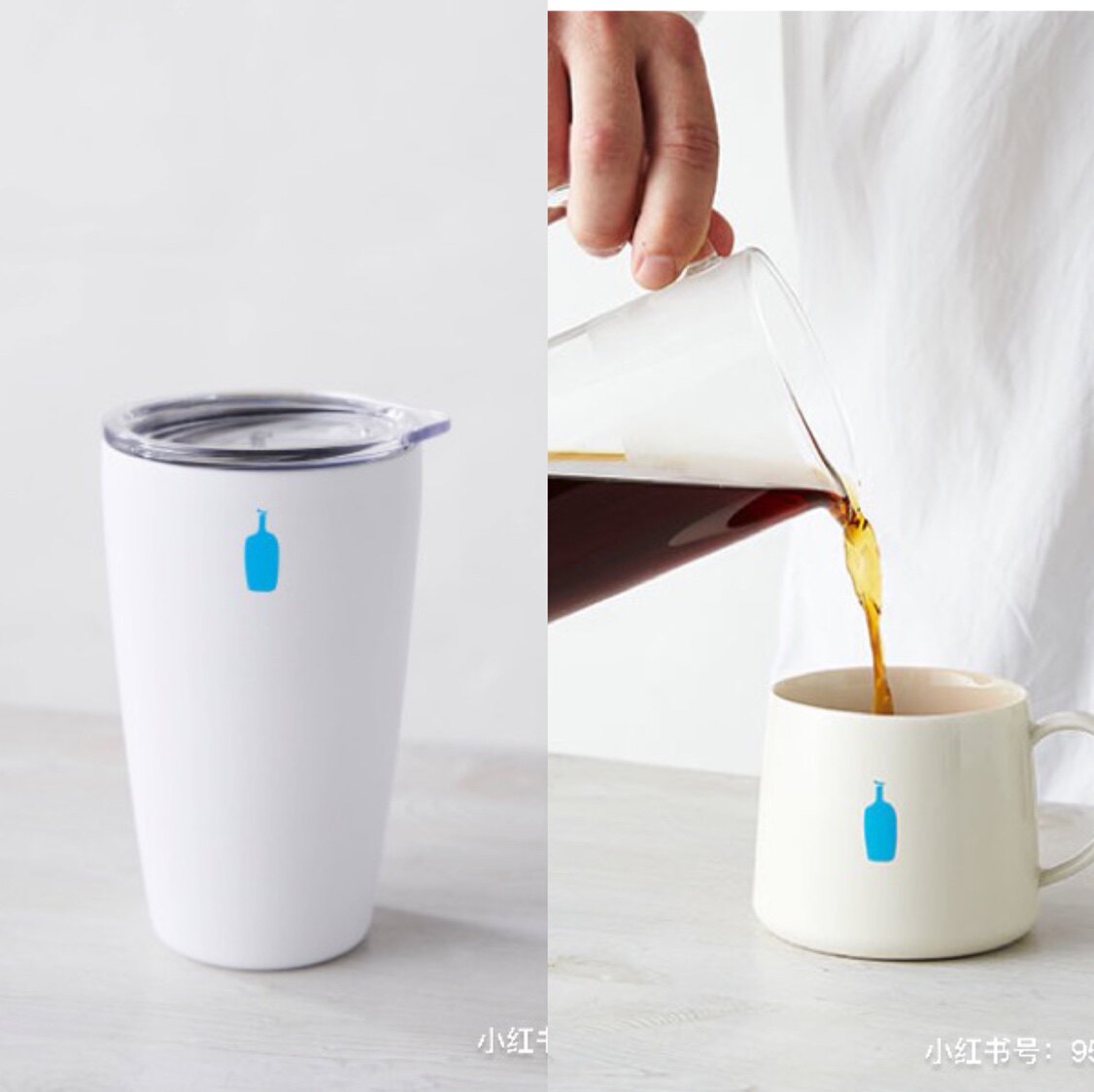nmchic blue bottle blue bottle accompanying cup mark cup