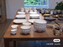 nmchic spot Japanese writer Yamamoto also white magnetic flower mantle high - foot bowl