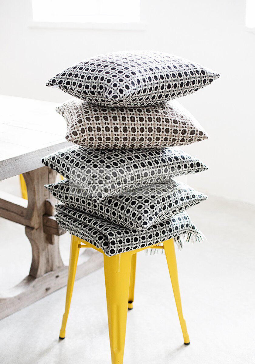 nmchic spot moss green Finnish Lapuan Kankurit Corona wool cushion cover