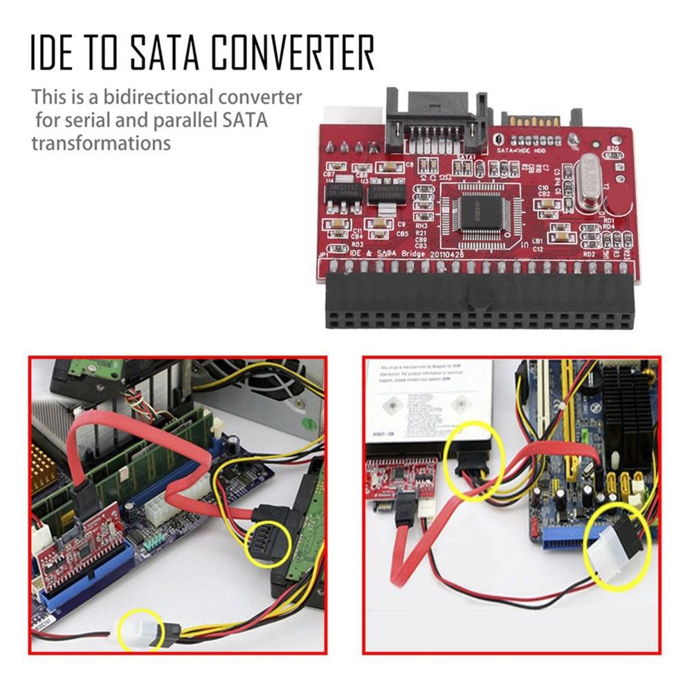 IDE TransSATA Bidirectional Riser SATA Turn IDE Conversion Card Hard Disc Interface Conversion Card