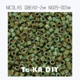 НИКОЛАС импортировал европейскую цветовую серию, такую ​​же, как серия Пикассо, старинные бусины 2 мм, эффект ретро-картины маслом.