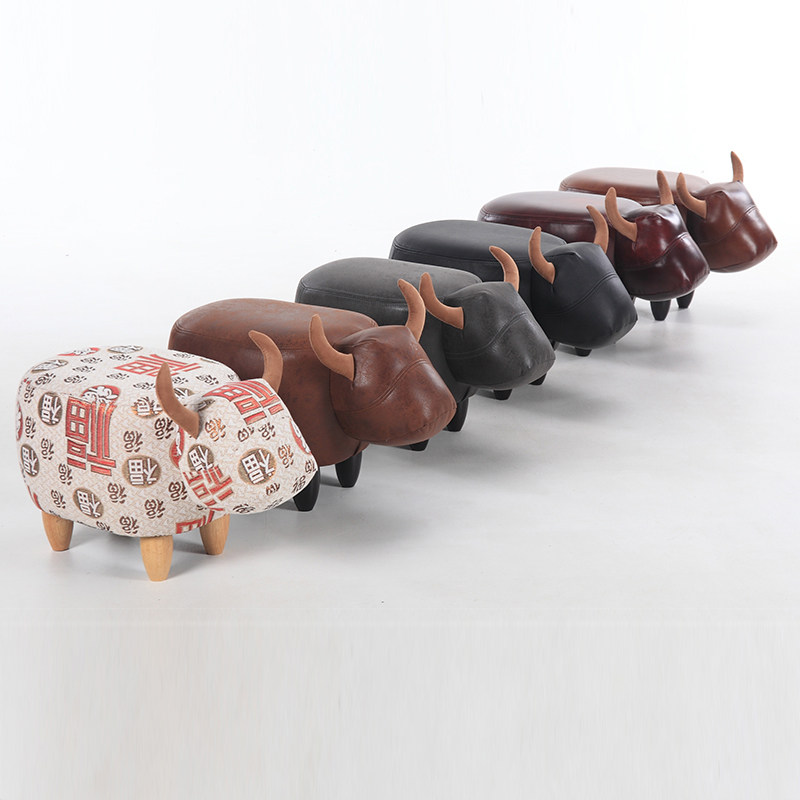 Creative Shoe Stool Sofa Stool Creative Design Shoe Stool Niu Dunzi Storage Low Stool Cartoon Stool Storage Footstool