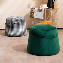 Creative sofa stool short stool childrens stool modern minimalist pudding round stool soft seat living-room entrance to the house in the house Changing Shoes stool