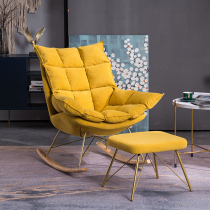 Light luxury rocking chair recliner Nordic modern living room home lazy sofa chair adult nap balcony leisure rocking chair