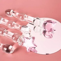 Love marks Crystal fairy stick fun masturbation vestibule front Y dual-use pull beads adult supplies cute out