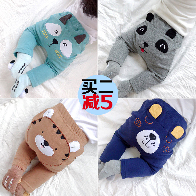 Baby Large PP Pants Spring Autumn Pure Cotton Outwear Foreign Pie Cute Baby Pants Girl Pants Girl Harun Pants Baby Pants