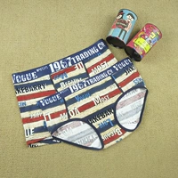 2018 Jiang Bang mới cá tính mới rộng eo cotton tam giác boxer nam và nữ đồ lót 1519-5109 quần lót đôi nam nữ in hình ngộ nghĩnh