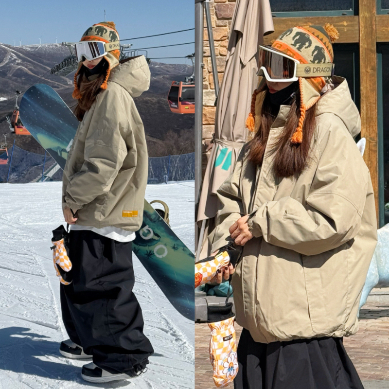 Shen Xiaoxian Doceshen New Windproof and Waterproof Padded and Thickened Ski Jacket with Hood for Snowboarding and Skiing Shen Xiaoxian Doceshen New Windproof and Waterproof Padded and Thickened Ski Jacket with Hood for Snowboarding and Skiing