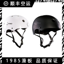 PRO TEC Skateboard Helmet Extreme Sports Helmet Black and White Half Helmet Retro Personality Helmet 1985 Skateboard