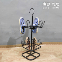 Shoe drying rack outdoor balcony shoe drying artifact hanger-type multi-functional shoe drying rack floor-standing shoe drying hook indoor