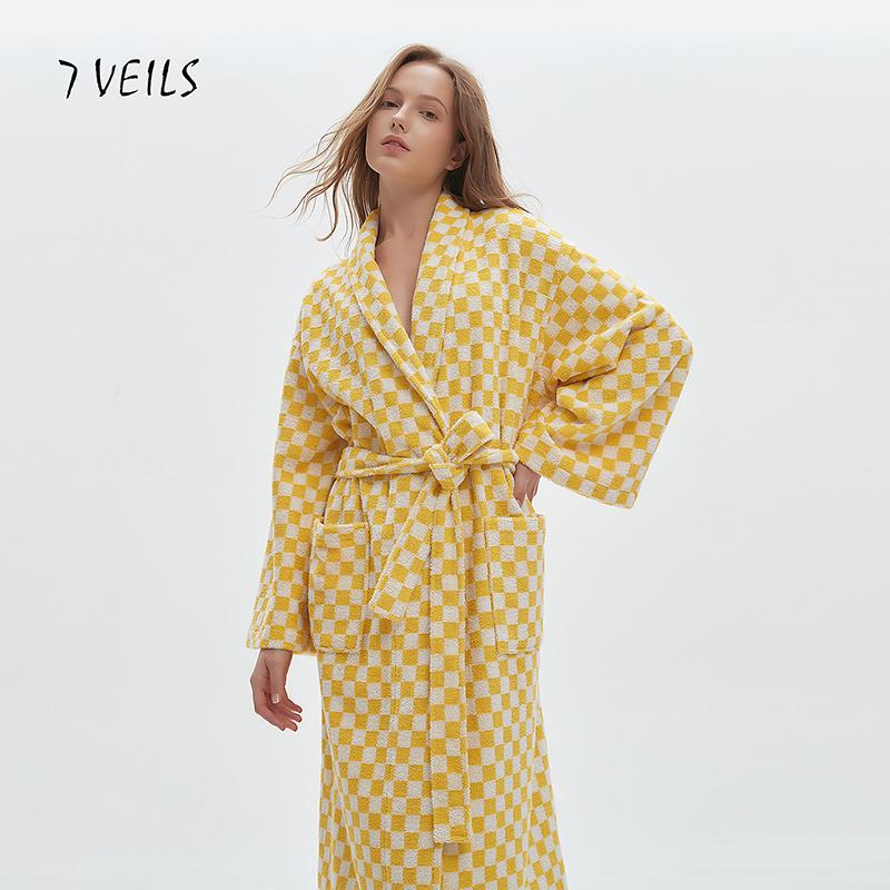 Double-Sided Pure Cotton Towel Bathrobe for Women, Absorbent and Quick-Drying, Autumn and Winter Towel Material, Bath Towel and Nightgown to Wear after Swimming and Bathing