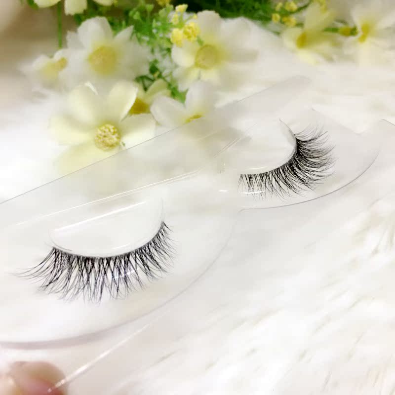 Ai Mo 3D ba chiều nhiều lớp chồn lông mi giả trang điểm nude tự nhiên thực tế không ghép như trang điểm mắt tự nhiên châu Âu - Lông mi giả lông mi giả tự nhiên