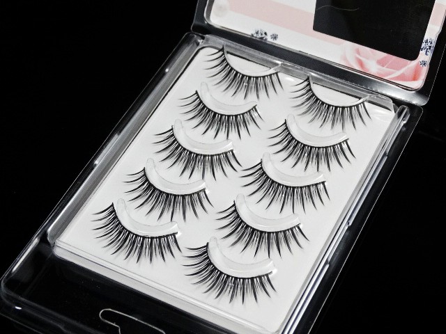 Mắt quỷ nhỏ trang điểm lông mi giả c-64 sợi ngang tự nhiên dài ảnh studio Barbie cứng lông mi gel kích mí