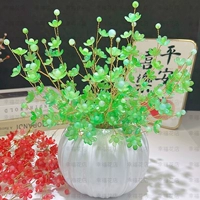 Шестилистный градиентный цветок счастья - изумрудно-зеленый + 1 ваза-тыква белая (сделай сама)