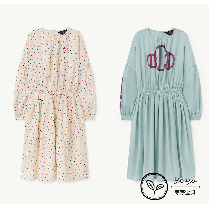 99 No Withdrawal Bud Bud Baby TAO 19AW girl looks good to collect waist and round collar ladies' dress