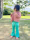 9Z Bud Baby Japan PippiLotta Girls Soft Vest Short Sleeve Top Flared Pants Trousers